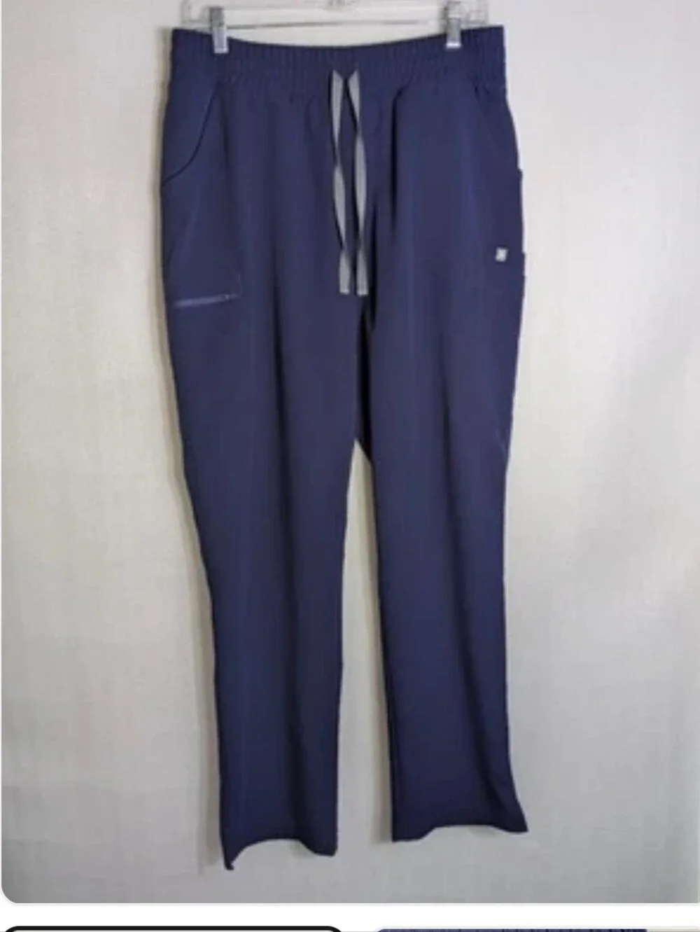 Womans Navy Drawstring FIG Pants EUC